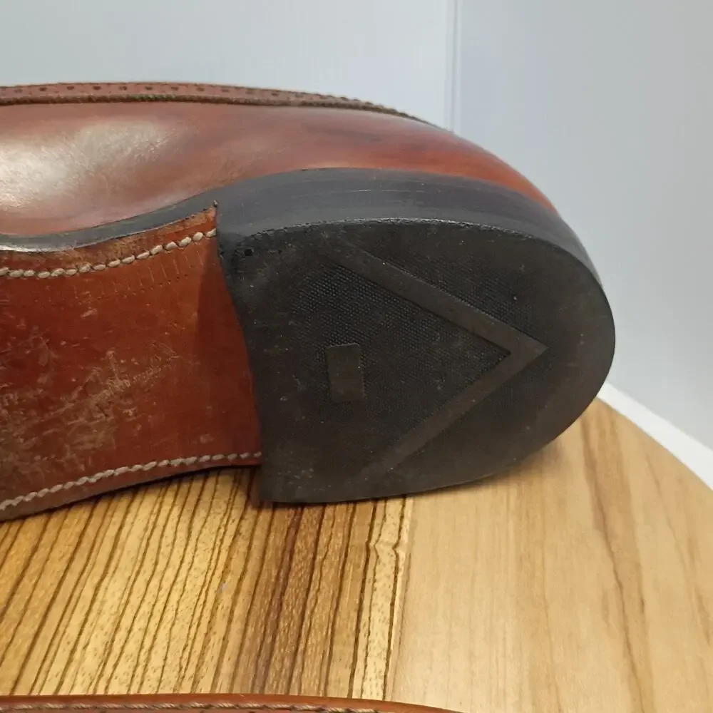 Allen Edmonds Bridgeton Leather Slip On Kiltie Tassel Shoes Loafers Size 10